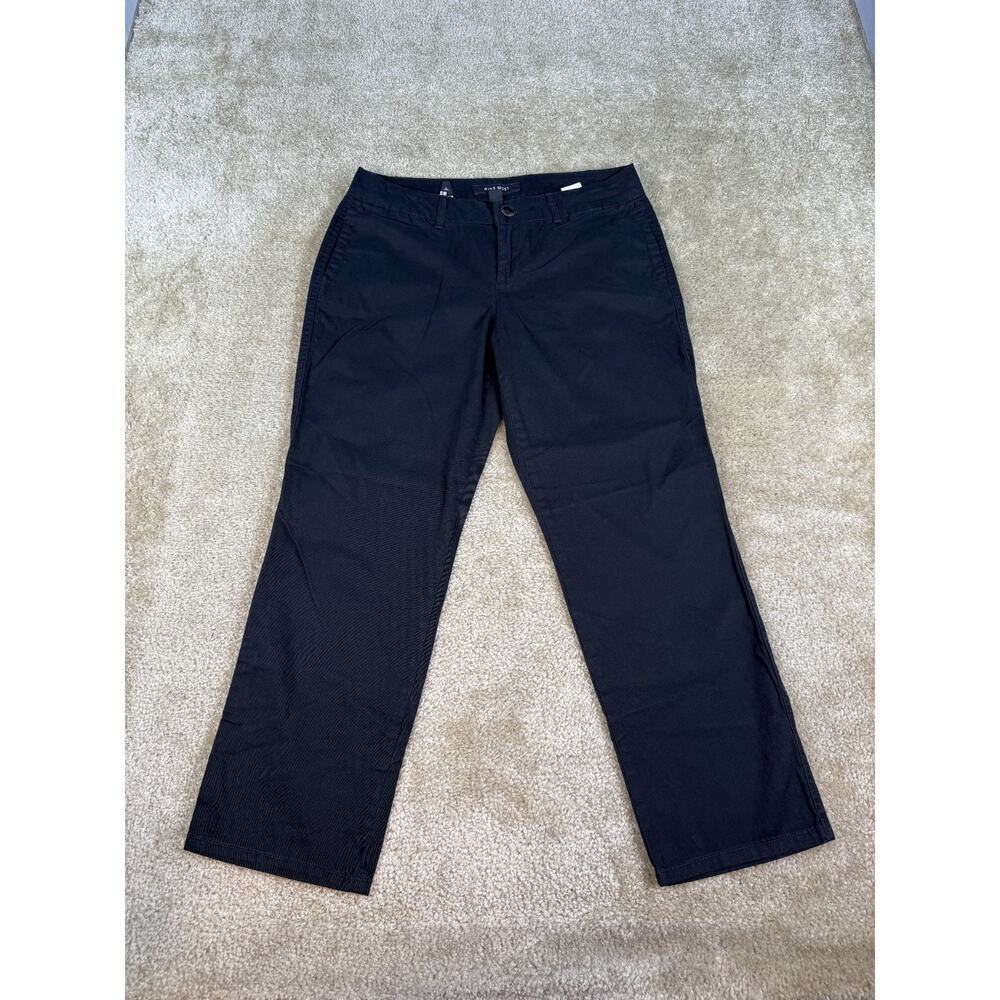 Nine West Jeans Size 8 Average Straight Leg Mid Rise Black B366
